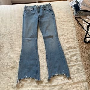 Zara mid rise flare jeans